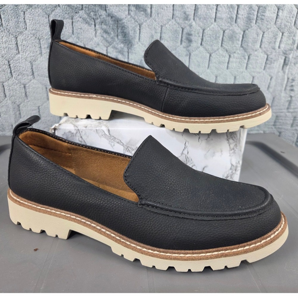 Eurosoft by Sofft Lindee Black Lug Sole Loafers Womens 9M E50044501 Slip On - Picture 2 of 7